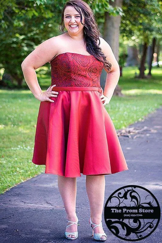 Fringe Gown Sydneys Closet Strapless Short Prom Dress