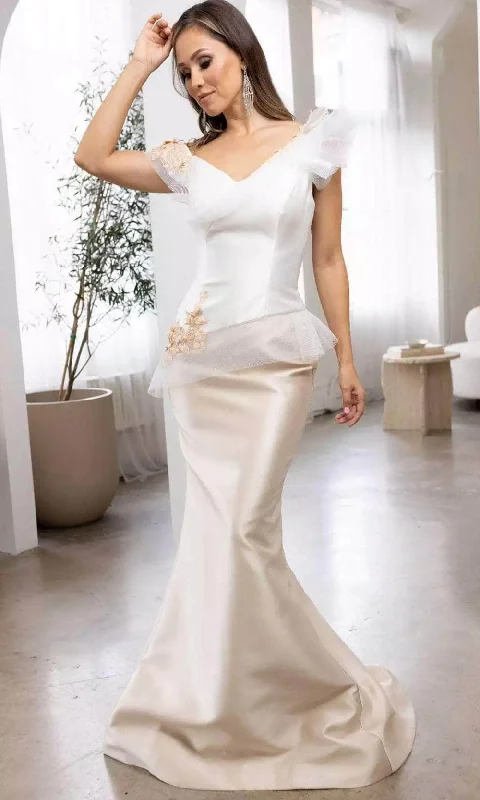 Elegant Evening Dress Terani Couture 241E2478 - Floral Embroidery Evening Dress