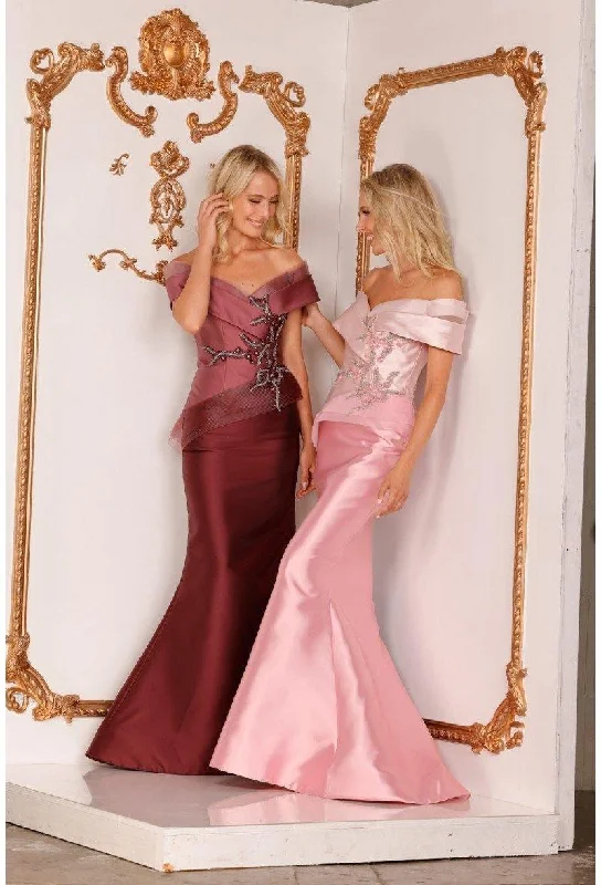 Side Slit Gown Terani Couture 2011M2159 Long Mother Of Bride Dress Sale