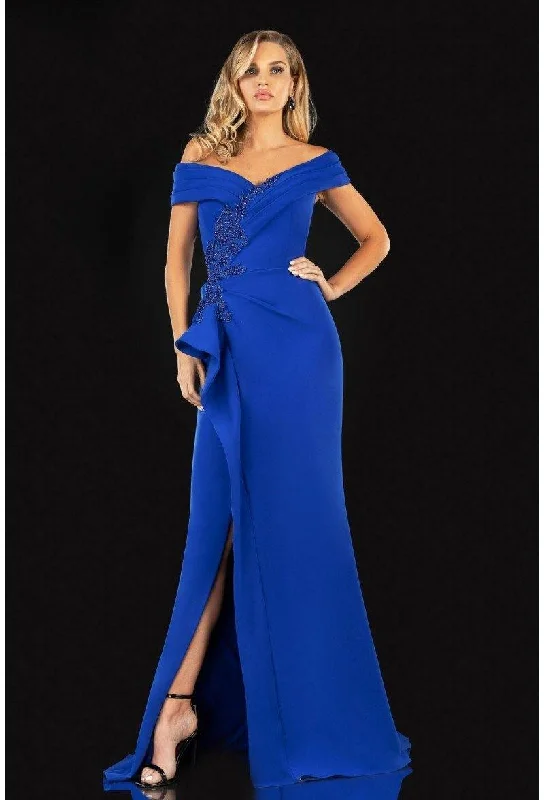 Applique Gown Terani Couture 2021M2986 Off Shoulder Formal Long Dress Sale