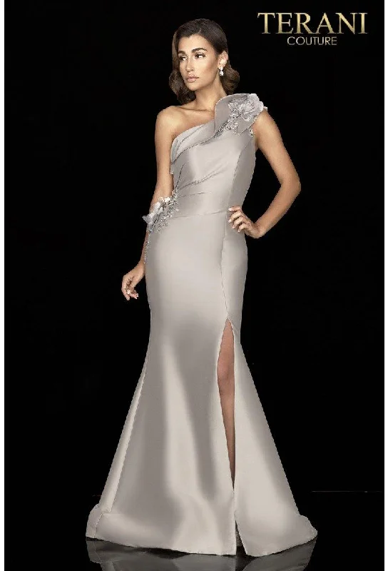 Princess Ball Gown Terani Couture 2011E2427 One Shoulder Long Evening Gown