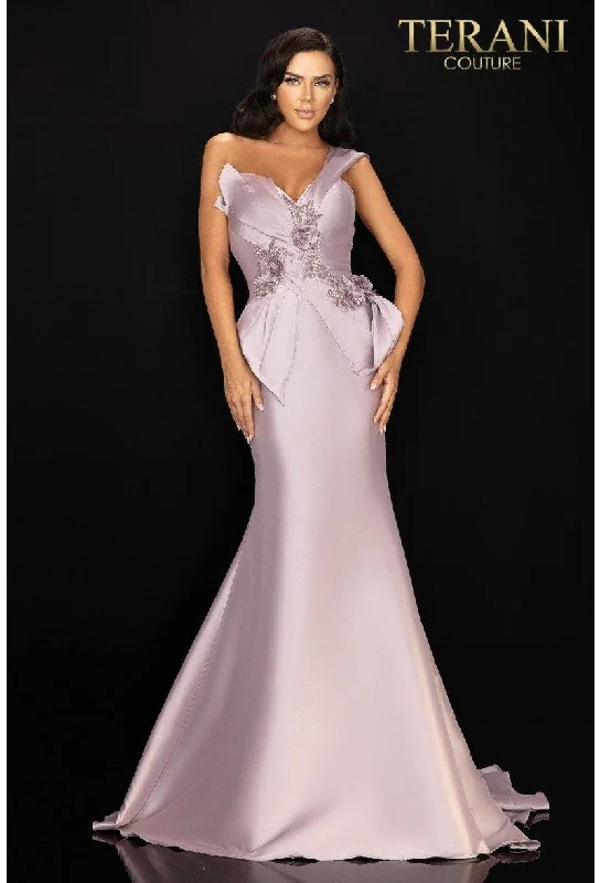 Off-Shoulder Dress Terani Couture 2011M2160 One Shoulder Long Formal Gown