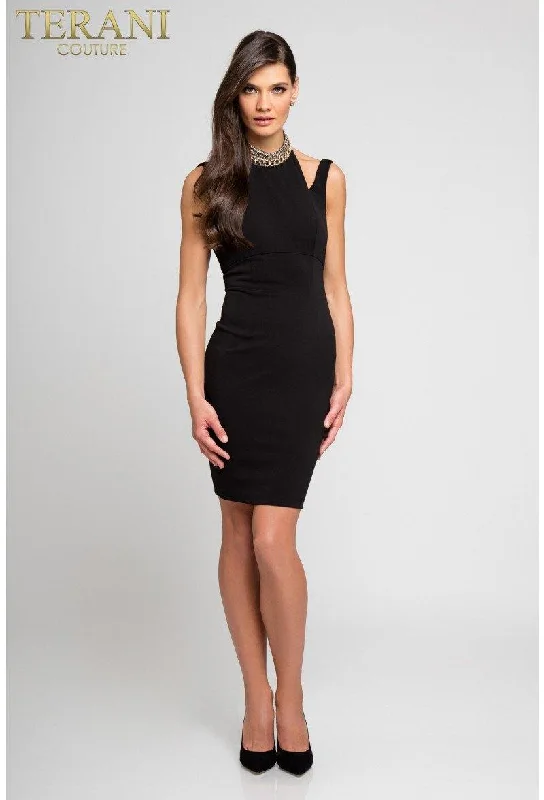 Open Back Dress Terani Couture 1721C4014 Short Formal Dress