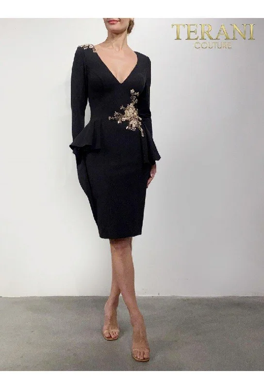 Asymmetrical Gown Terani Couture 2111C4551 Short Formal Dress