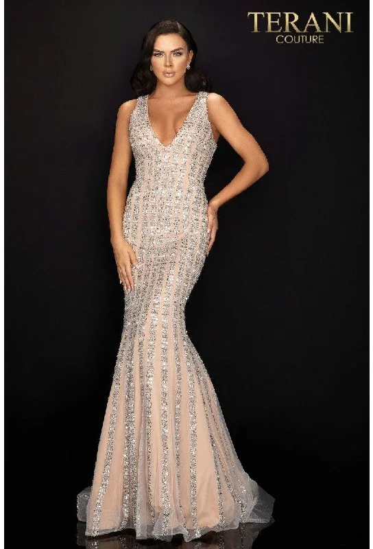 Designer Gown Terani Couture 2012P1285 Sleeveless Long Prom Dress