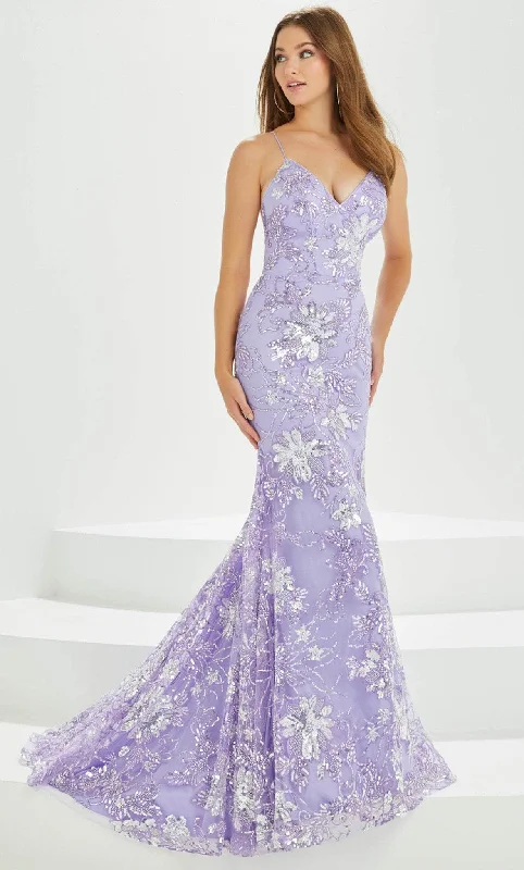 Taffeta Dress Tiffany Designs by Christina Wu 16026 - Sequined Lace Prom Gown