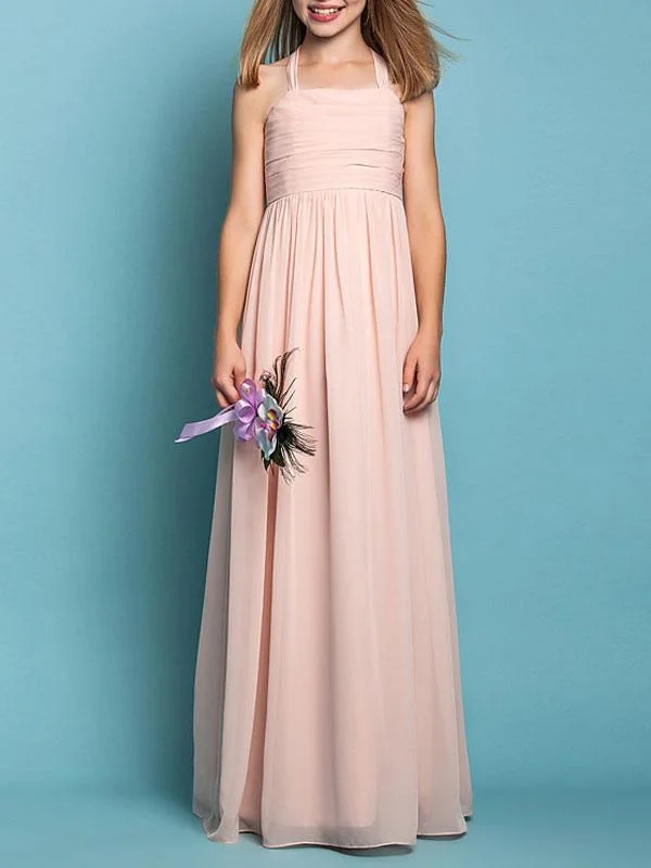 Luxury Dress A Line Strapless Sleeveless Pleated Kids Party Dresses Flower Girl Dresses