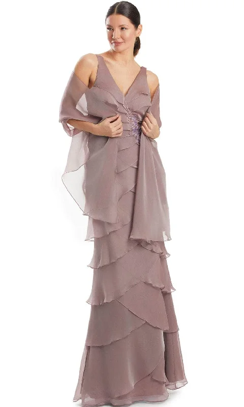 Unique Formal Dress Alexander by Daymor 1958S24 - Tiered Sleeveless Prom Gown