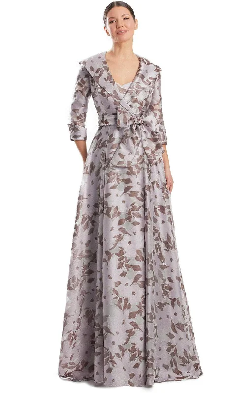 Applique Gown Alexander by Daymor 1963S24 - Printed Sweetheart Neck Ballgown