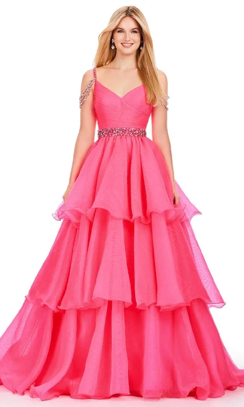 Chic Maxi Dress Ashley Lauren 11561 - Beaded Straps V-Neck Ballgown