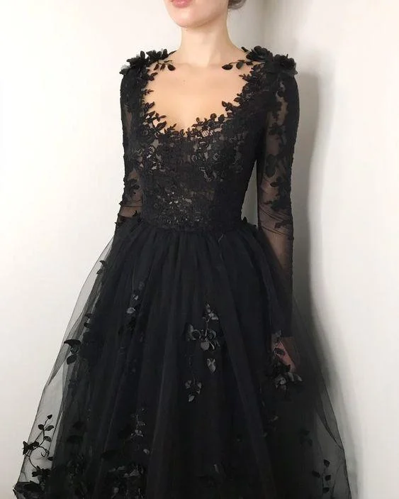 Silk Ball Gown Black floral gothic wedding dress, black flower tulle lace dress, alternative bridal gown prom dress long formal gowns fg365 Silk Ball Gown Black floral gothic wedding dress, black flower tulle lace dress, alternative bridal gown prom dress long formal gowns fg365