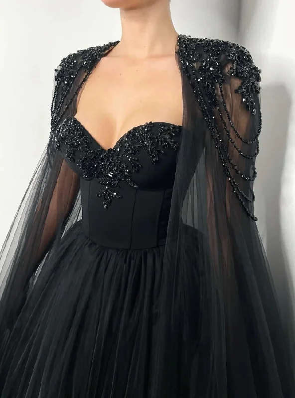 Elegant Tulle Gown Black romantic wedding dress Black crystal beaded corset wedding tulle dress, elegant beaded bride dress fg362 Elegant Tulle Gown Black romantic wedding dress Black crystal beaded corset wedding tulle dress, elegant beaded bride dress fg362