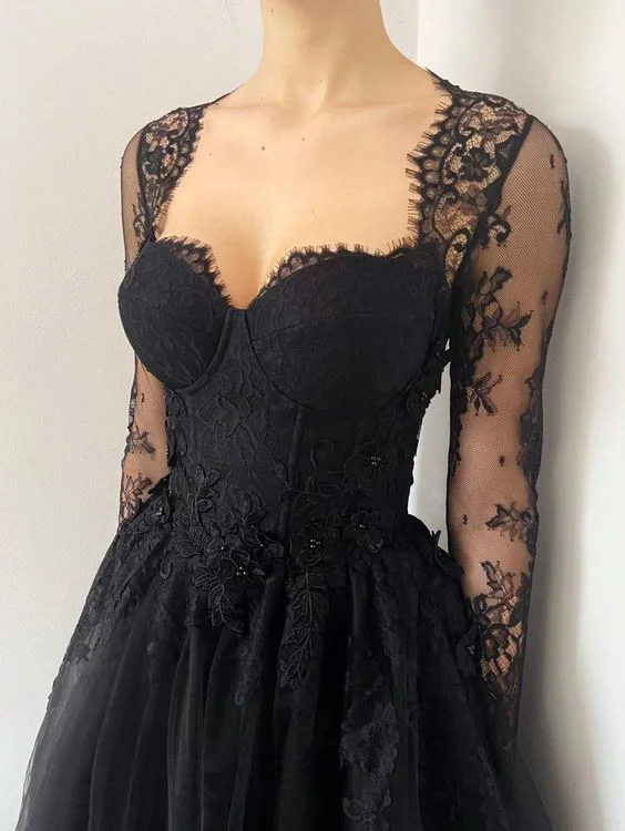 Sparkly Mermaid Dress Black wedding dress 3D lace floral tulle dress, Prom Dresses,Formal Evening Dresses fg371 Sparkly Mermaid Dress Black wedding dress 3D lace floral tulle dress, Prom Dresses,Formal Evening Dresses fg371