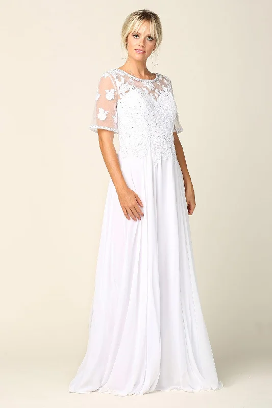 Polka Dot Gown Bridal Long Gown Lace Applique Wedding Dress
