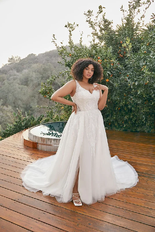 Fancy Evening Dress Casablanca BL386C Shimmering Lace beaded sequin embellished detail straps v neck sheer back a line skirt long wedding gown Fancy Evening Dress Casablanca BL386C Shimmering Lace beaded sequin embellished detail straps v neck sheer back a line skirt long wedding gown
