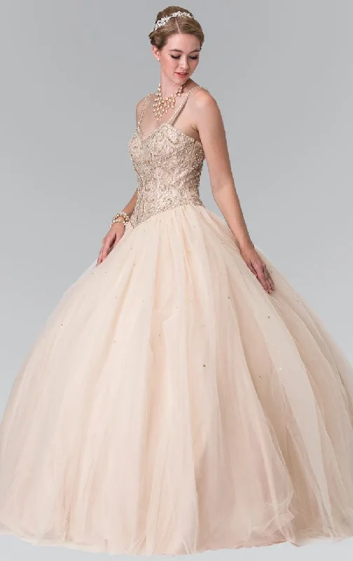 Beaded Dress Elizabeth K - GL2350 Sleeveless Beaded Ballgown