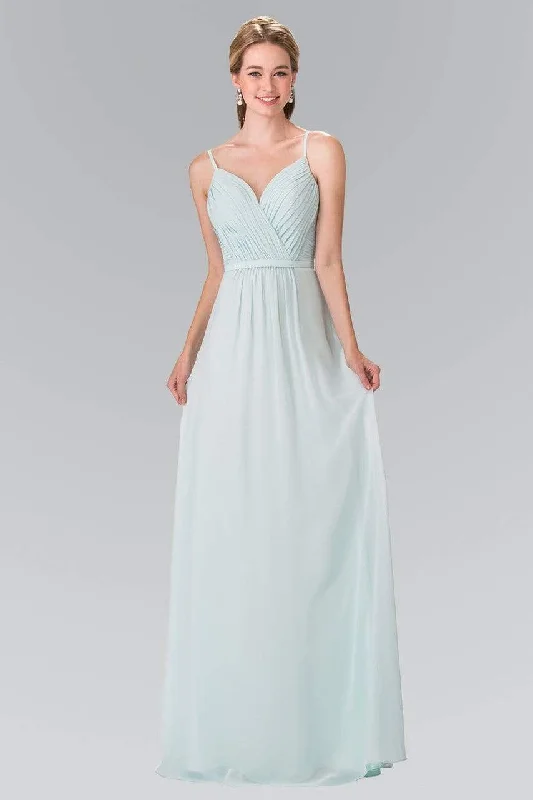 Structured Evening Gown Elizabeth K - GL2374 Sweetheart Spaghetti Strap Ruched Bodice Dress