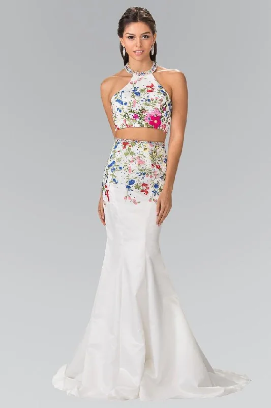 Cinderella Style Dress Elizabeth K - GL2260 Two-Piece Halter Mermaid Gown