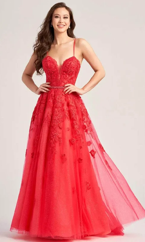 Simple Formal Dress Ellie Wilde EW35016 - Fitted Floral Evening Dress