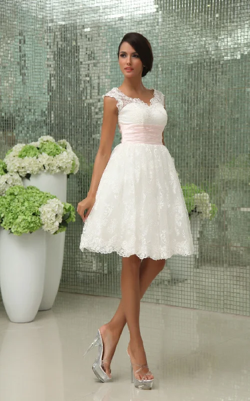Sophisticated Gown Short Sweetheart Sleeveless Exquisite Gown With Lace Applique-GC_705003 Sophisticated Gown Short Sweetheart Sleeveless Exquisite Gown With Lace Applique-GC_705003