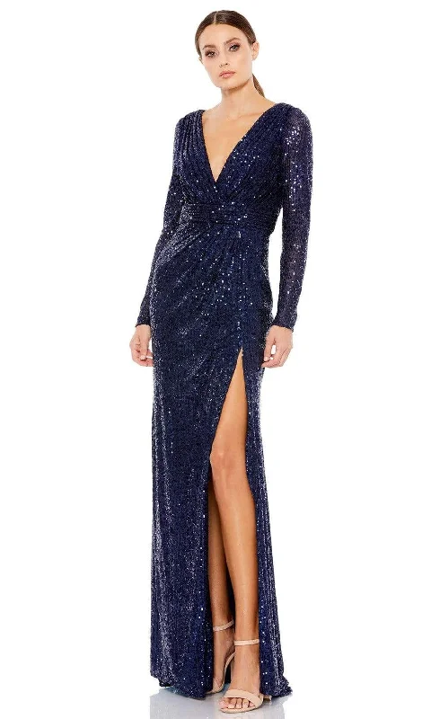 Glamorous Formal Dress Ieena Duggal - 26490I Long Sleeve Sequin Ornate Dress
