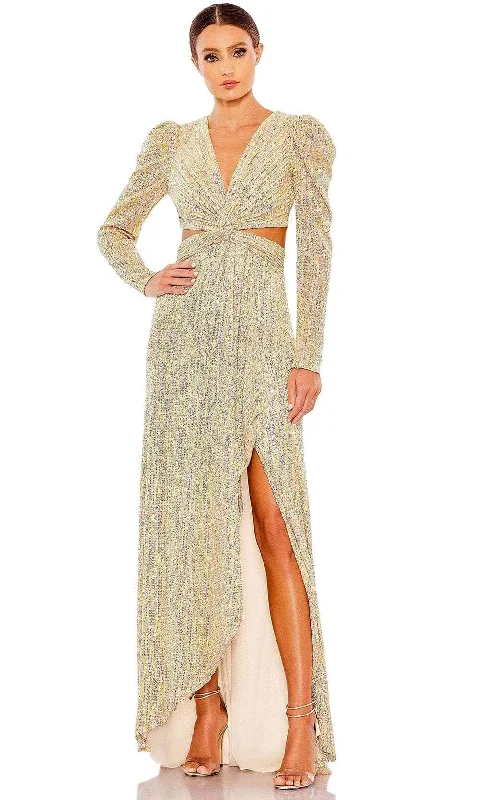 Couture Gown Ieena Duggal 27050 - Puff Sleeve Sequin Evening Dress