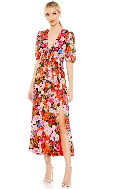 Perfect Fit Dress Ieena Duggal 55626 - Floral Print Chiffon Dress