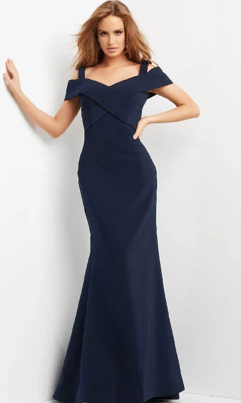 Fitted Formal Dress Jovani 06999 - Cross Bodice Evening Dress