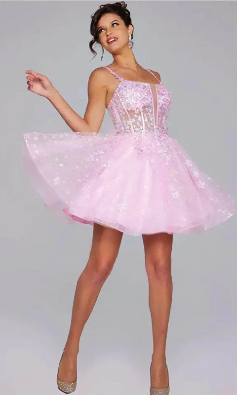 Polished Formal Dress Jovani 40501 - Sleeveless Embroidered Cocktail Dress