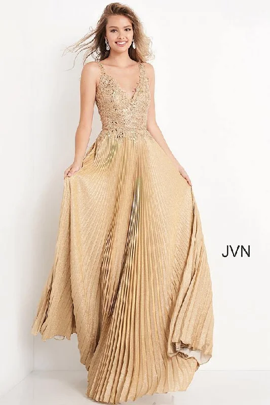 Off-Shoulder Dress Jovani 04568 Long Sleeveless Prom Dress
