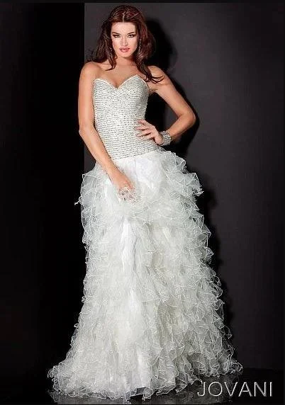 Timeless Gown Jovani 7710 Strapless Long Wedding Dress