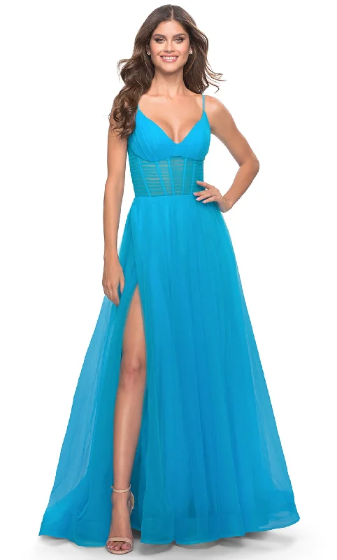 Fringe Gown La Femme 31502