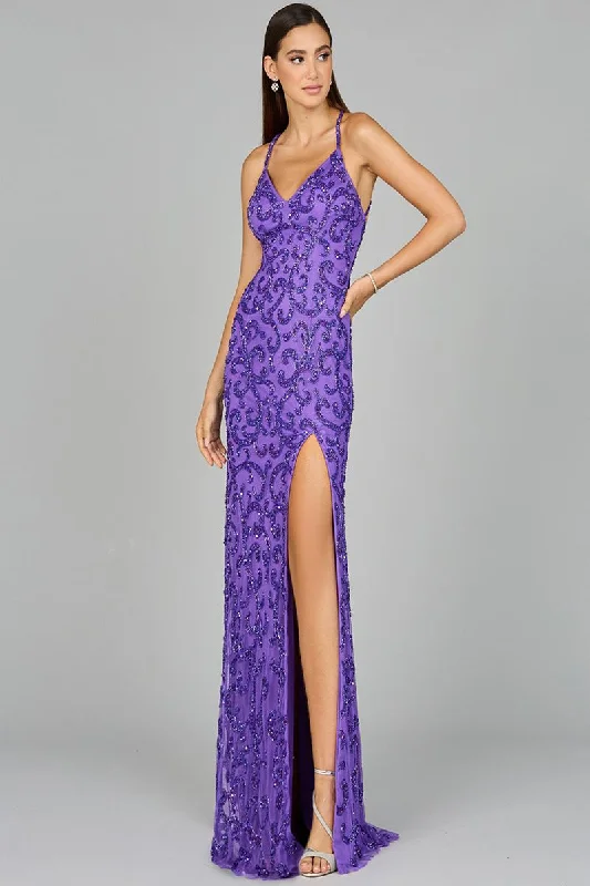 Draped Satin Gown Lara 9950