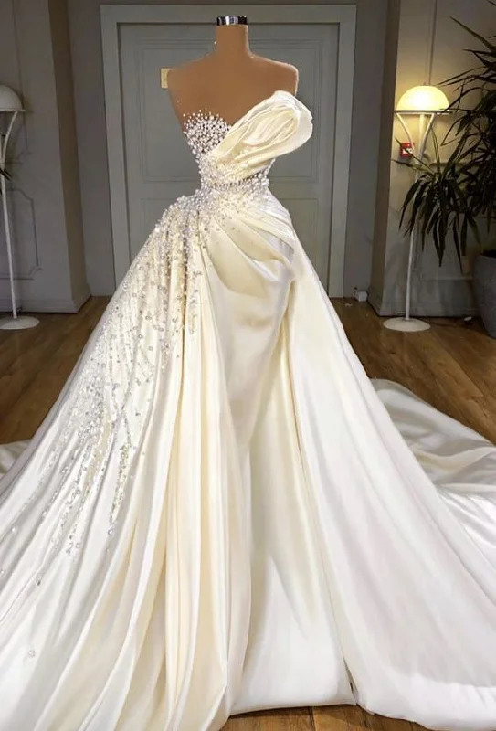 Taffeta Dress Long White Prom Dresses,  Formal Evening Dress, Wedding Dress   fg1325