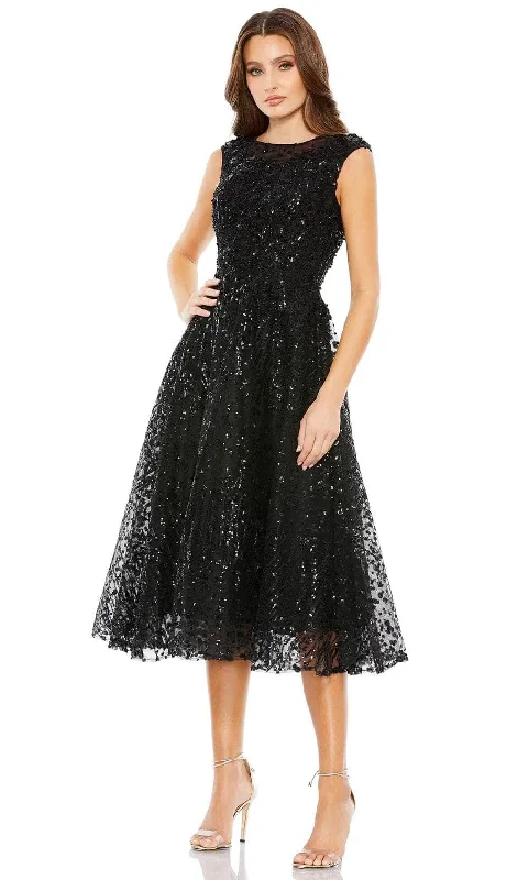 Red Carpet Dress Mac Duggal 20398 - Cap Sleeve Sequined A-Line Dress