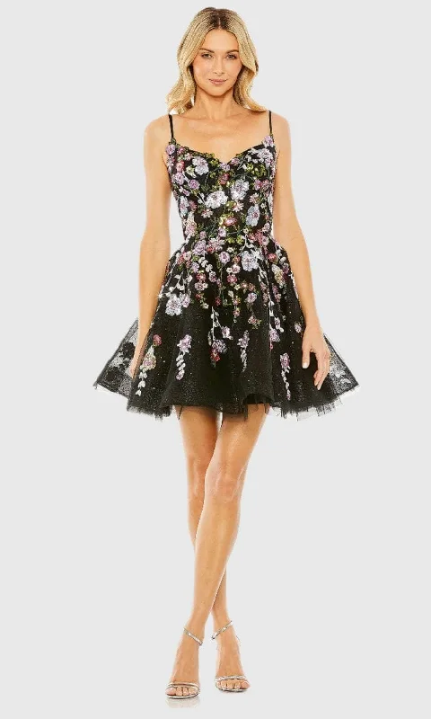 Brocade Formal Dress Mac Duggal 20643 - Embroidered Sleeveless Cocktail Dress