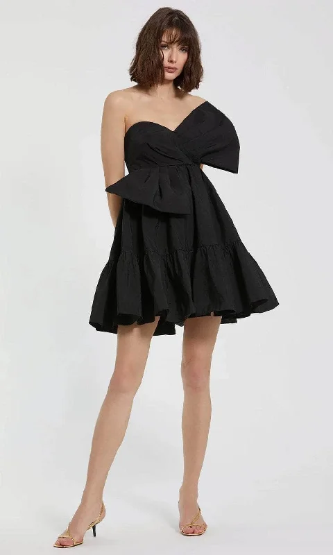 Modern Tulle Dress Mac Duggal 20937 - Sweetheart Oversized Bow Cocktail Dress
