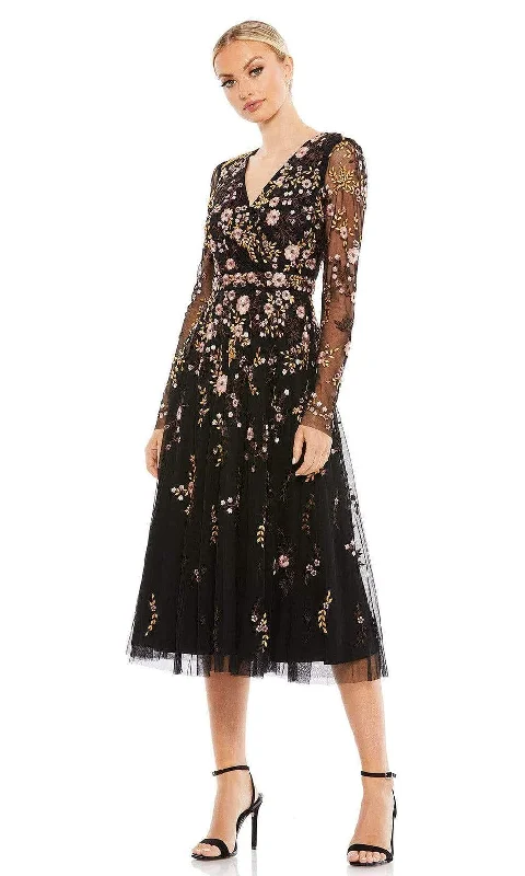 Gorgeous Party Dress Mac Duggal - 35103 Sheer Long Sleeve Floral Dress