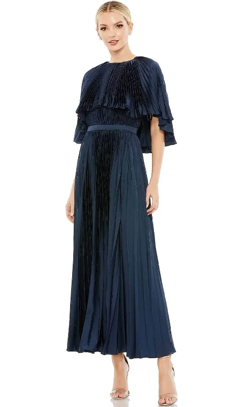 Regal Ball Gown Mac Duggal 49638 - Pleated Capelet Evening Dress