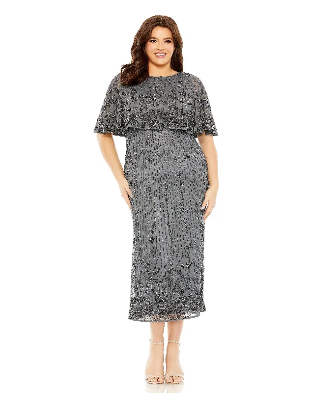 Drape Sleeve Dress Mac Duggal 5939 Dress