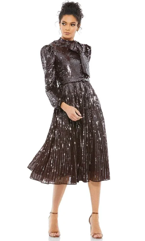 Dreamy Wedding Gown Mac Duggal 93642 - Bow Styled Sequin Cocktail Dress