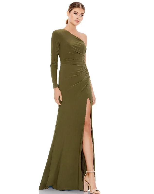Vivid Color Gown Mac Duggal 26505 Prom Long One Shoulder Formal Gown