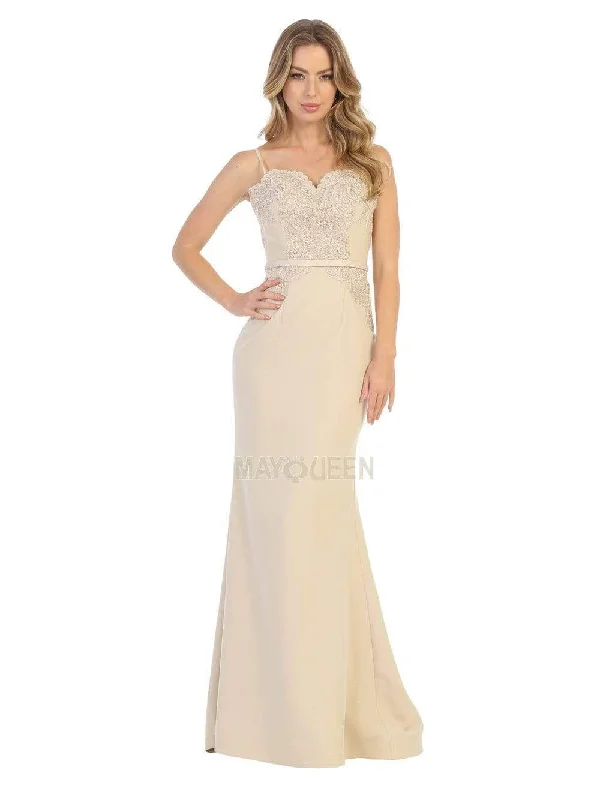 Showstopper Dress May Queen - MQ1759 Scallop Lace Appliqued Sweetheart Bodice Dress