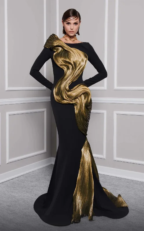 Luxe Embroidered Gown MNM Couture 2730A Dress
