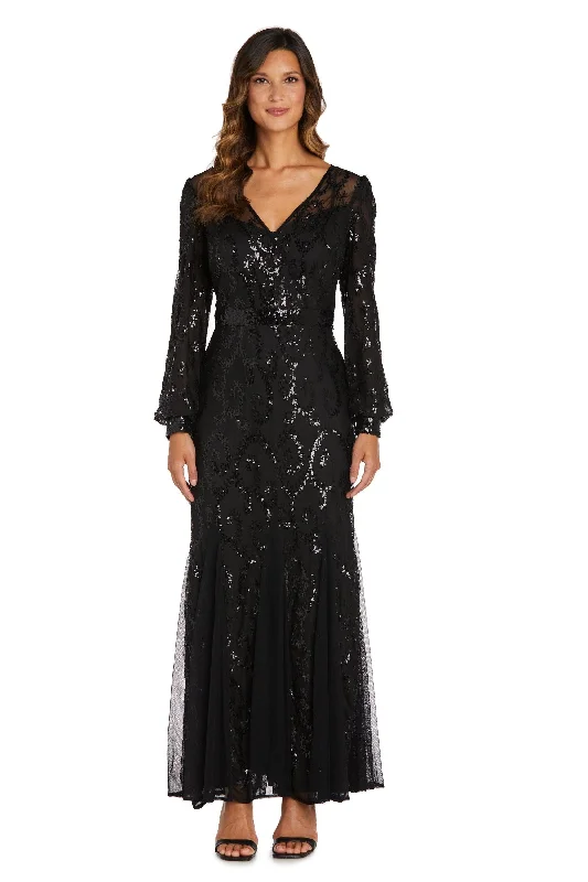 Sequin Gown R&M Richards 5649 Long Mother Of The Bride Dress