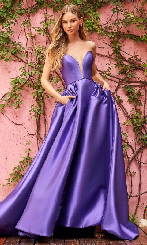 Fashionable Formal Dress Sherri Hill - 55005 Plunging High Slit Gown