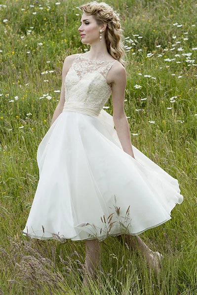 Subtle Shine Dress Short Scoop Appliqued Sleeveless Chiffon Wedding Dress-MK_701061 Subtle Shine Dress Short Scoop Appliqued Sleeveless Chiffon Wedding Dress-MK_701061