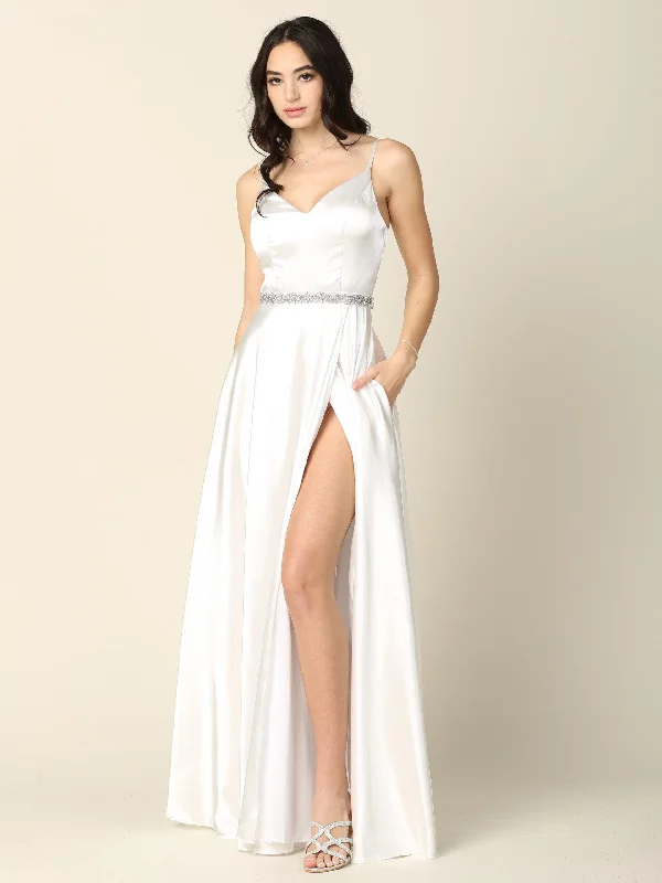 Burgundy Maxi Dress Simple Long Spaghetti Strap Wedding Dress