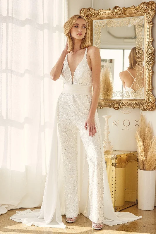 Modern Tulle Dress Sleeveless Long Jumpsuit Wedding