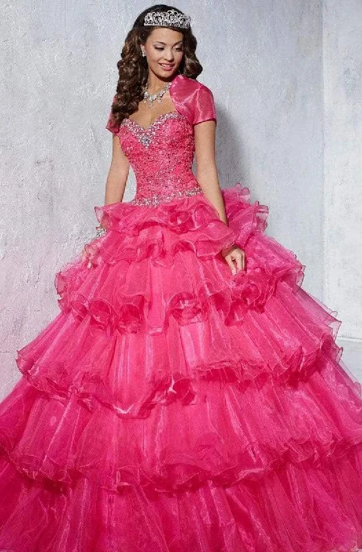 Silk Ball Gown Tiffany Designs - 56253 Beaded Sweetheart Tiered Ballgown